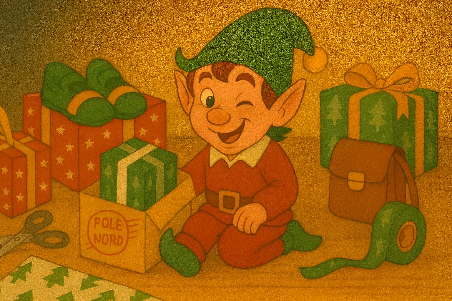Le lutin emballe tout : une mission festive pleine de surprises !